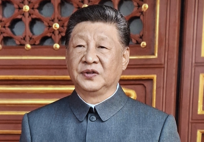 제2차 세계대전 승전 80주년 기념 열병식에서 연설하는 시진핑 중국 국가주석