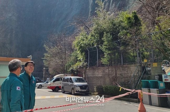 부산시, 사하구 낙석사고 신속한 복구지원 나서… 복구 비용 3억 원 교부 등