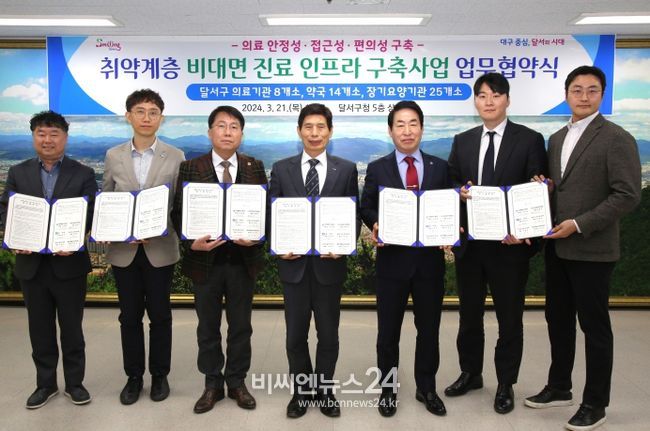 달서구, 취약계층 비대면 진료 인프라 구축 협약 사진