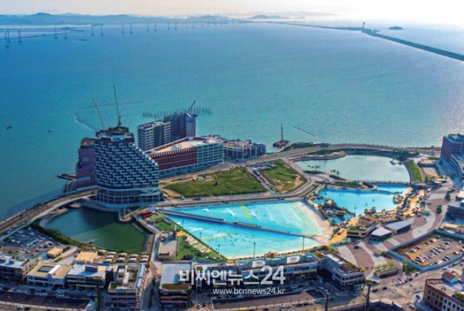 개최지 주요경기장-시화호 거북섬 전경