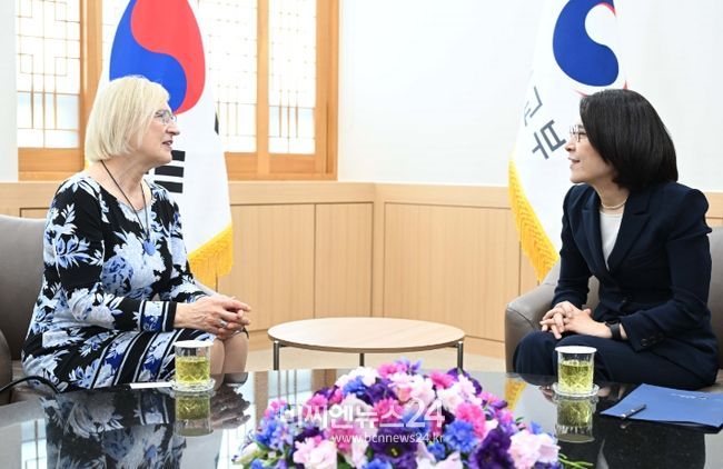 강인선 외교부 2차관, 유엔 평화구축지원 사무차장보 접견