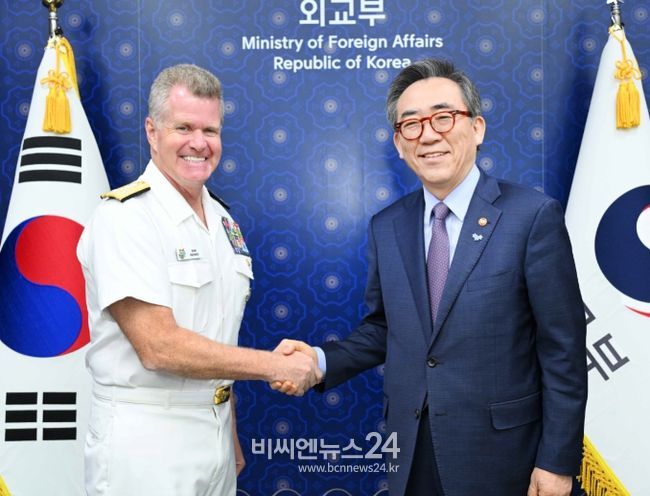 조태열 외교장관, 파파로 美 인도태평양사령관 접견