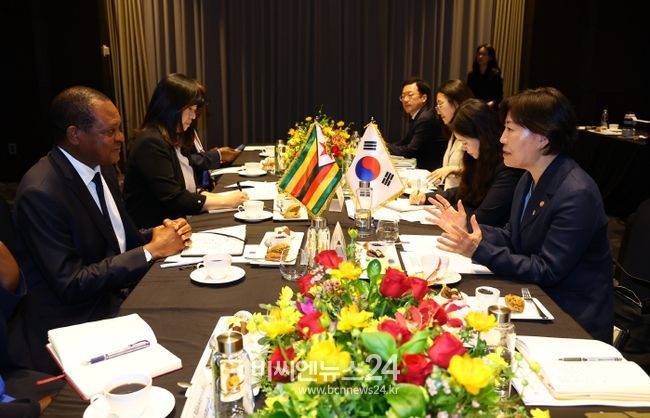 송미령 농식품부 장관, 짐바브웨 농업장관과 양자 면담