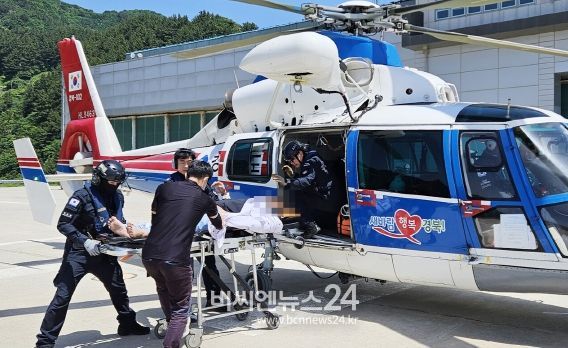 경북소방본부, 적극적 항공이송으로 생명 구호에 앞장