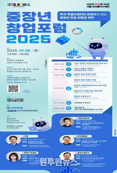 '중장년 창업포럼 2025' 포스터
