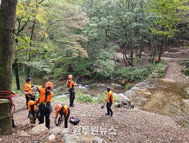 김천소방서, 구조대원 산악사고 특별구조 훈련