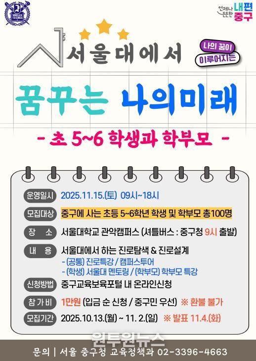 꿈꾸는 나의미래_초등부 포스터