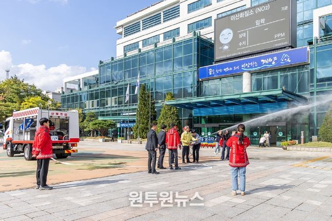 계양구, 산불예방 총력... 고성능 산불진화차 도입