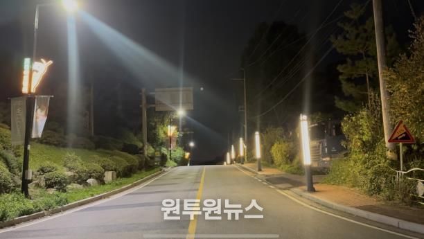 포천아트밸리 진입도로 야간경관 사업으로 야간관광 환경 개선