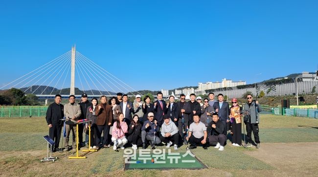 몽골 헹티 아이막 도지사 일행 파크골프장 방문