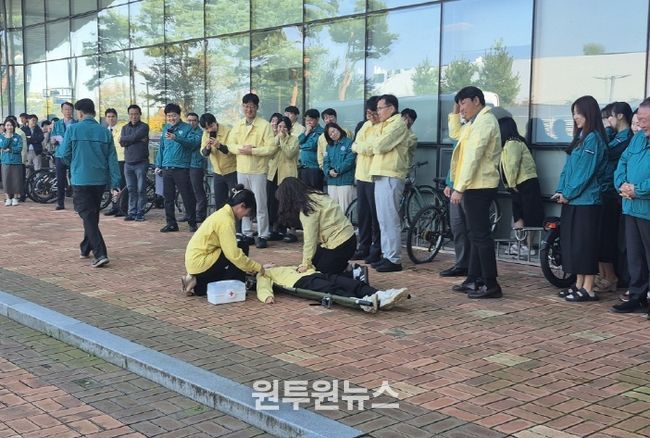 세종시교육청, 세종시교육청 자체 화재대피훈련 실시