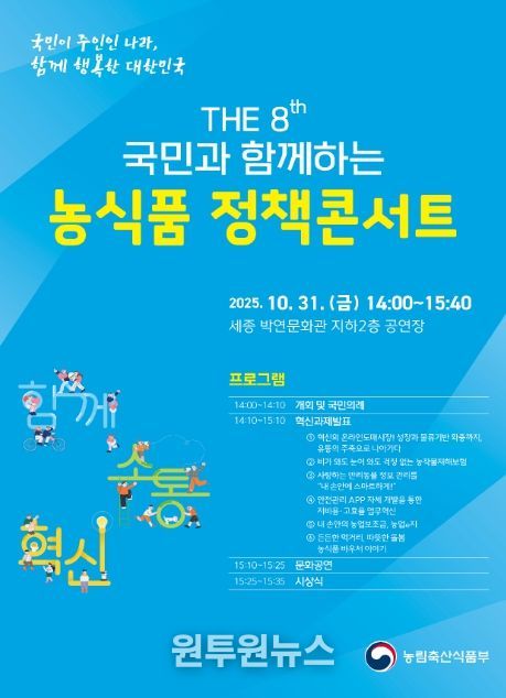 「2025년 농식품 정책콘서트」 포스터