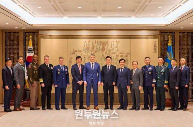 피트 헤그세스 미 전쟁부 장관 예방(대통령실)