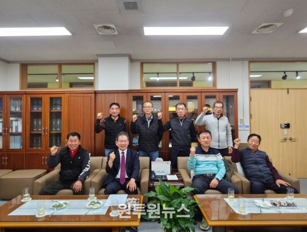 김진열 군수, 상인회 임원들과 간담회