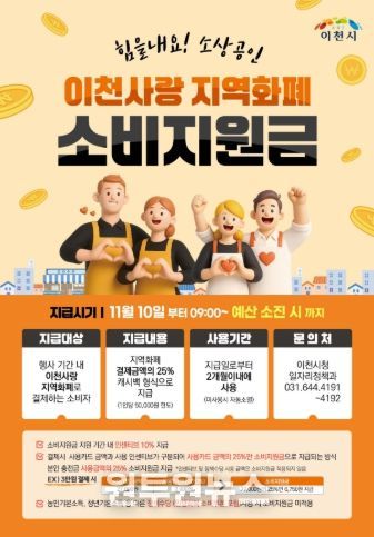 이천시, 경기이천사랑 지역화폐 ‘힘을 내요! 소상공인’ 이벤트 추진