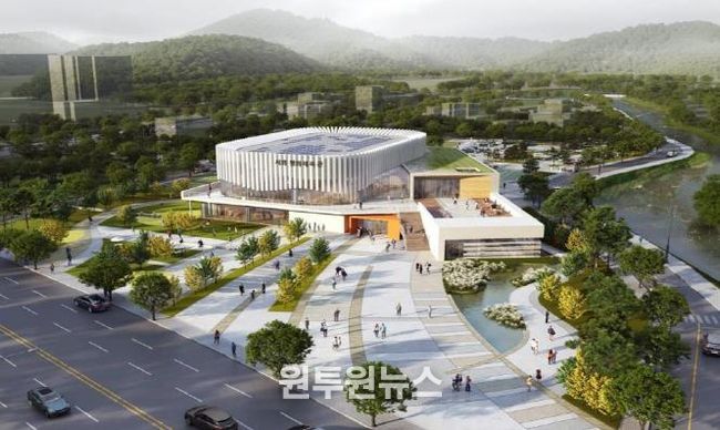 서화면 평화체육관 조감도