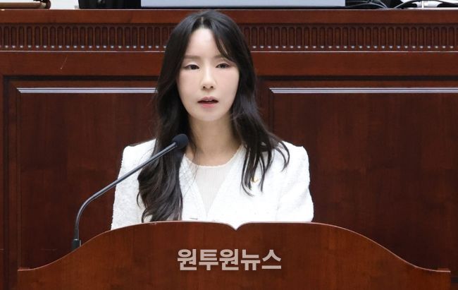 구정질문 하는 윤정회 의원