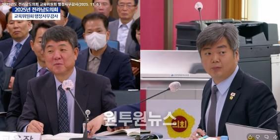 행정사무감사 중인 박원종 전남도의원