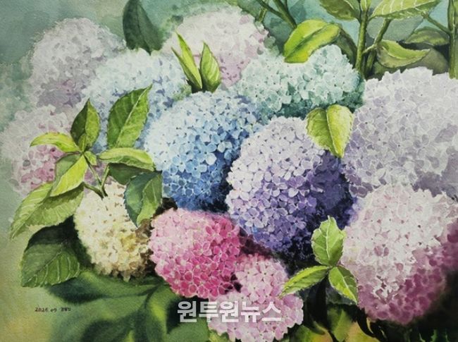 붓끝에서 피어난 평생학습, ‘꿈나무 수채화 동아리전’ 개최