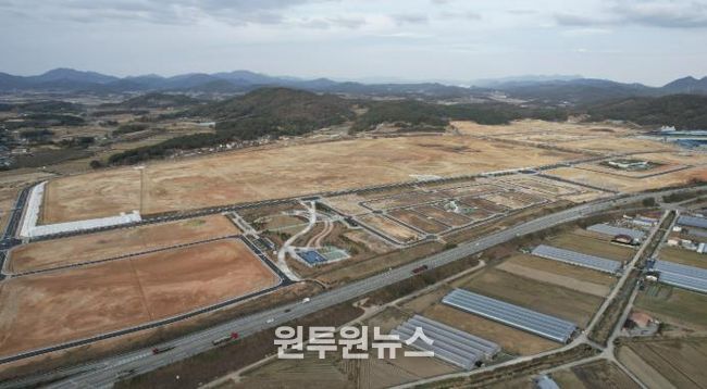 빛그린산단 내 금호타이어 공장 부지 현장 사진