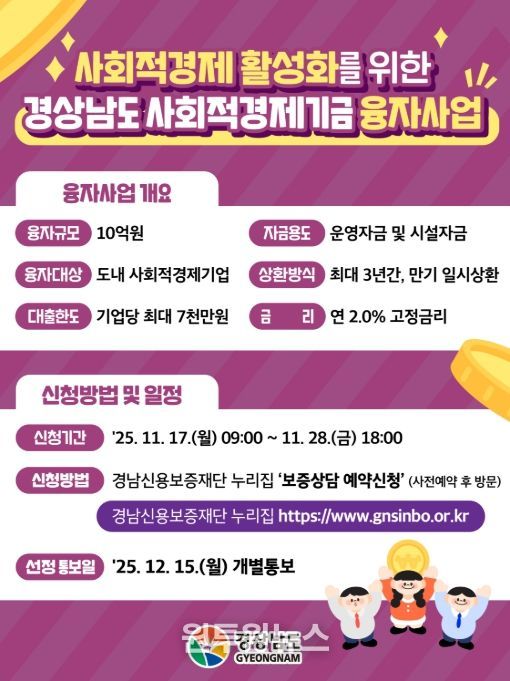 '사회적경제기금 융자사업' 카드뉴스