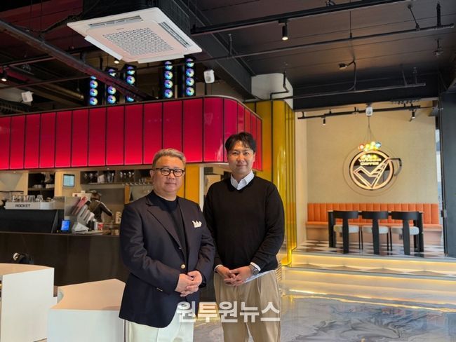 국내 최고의 바리스타인 장현욱대표와 (주)브이엠에스코리아의 앤디박의장