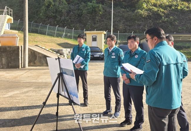 심상철 부군수, 상월·노단이 정수장 현장 점검