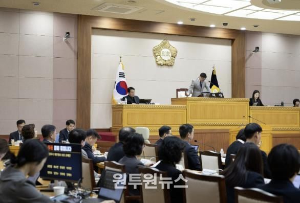 제382회 임시회 제7차 본회의가 열리고 있는 양주시의회 본회의장