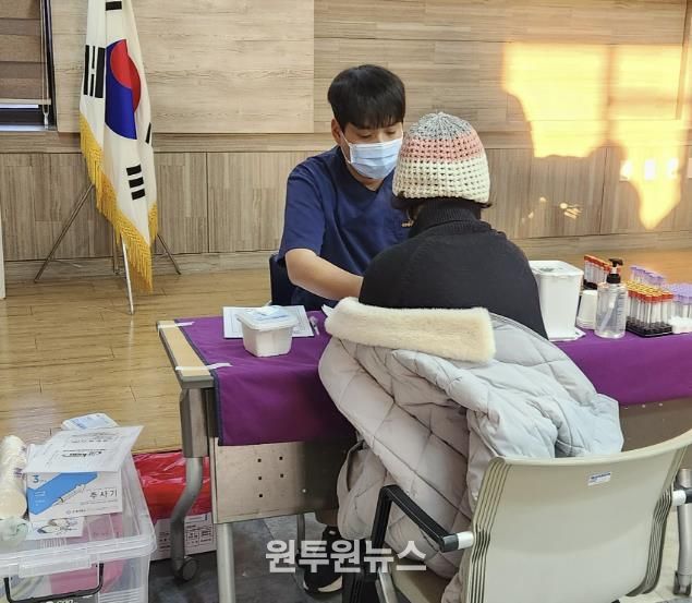 금산군 이동 건강검진 모습