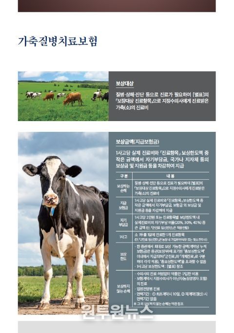 가축질병치료보험 안내문