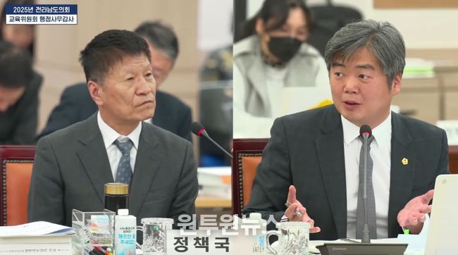 행정사무감사 중인 박원종 전남도의원