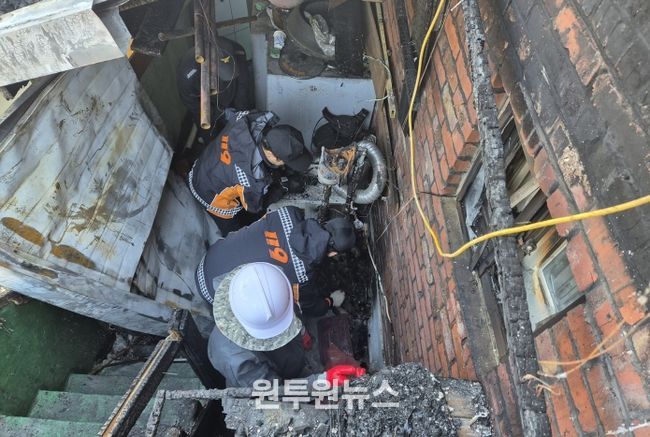 대전소방, 취약계층 주택 화재 피해복구 지원