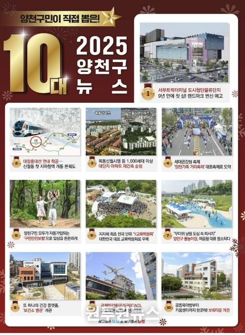 2025년 ‘양천구 10대 뉴스’ 홍보 포스터
