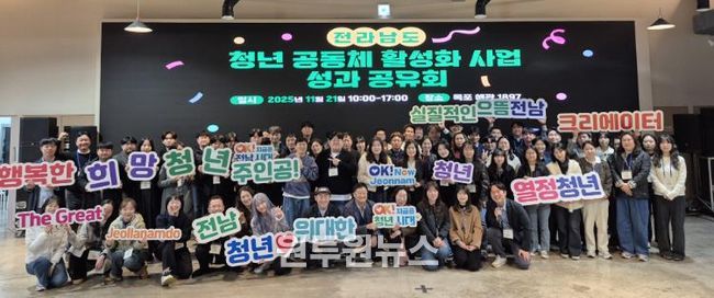 전남형 청년공동체 활성화 지원사업 성과공유회 사진