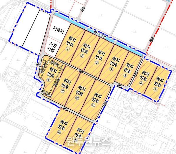 딸기산업 스마트팜 단지 분양 구획도