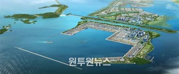 새만금 신항만 조감도