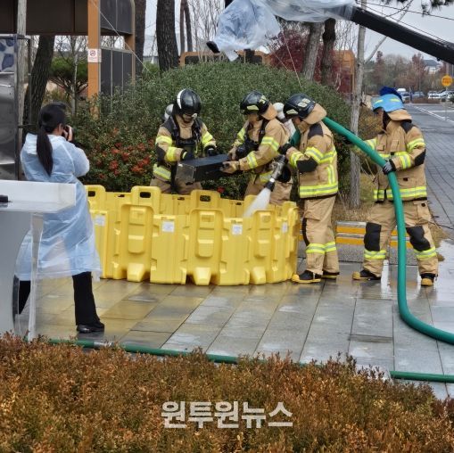 나주소방서, 한전 본사 데이터센터와 합동소방훈련 실시