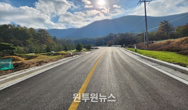 평창군, 삼방산 무공해 체험 도로 조성 공사 준공