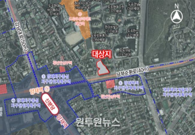 위치도(강남구 도곡동 914-1번지 일대)