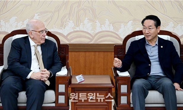 유정복 시장, 존스홉킨스대 글로벌 생명공학 교수진 접견