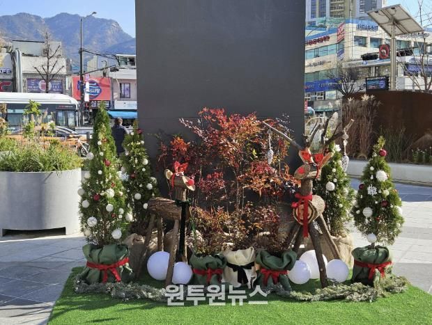 GTX연신849광장 겨울 정원 조성 모습