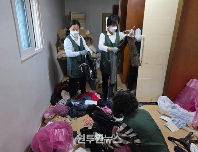 수료생, 취약계층 4가정 대상 정리수납 봉사활동