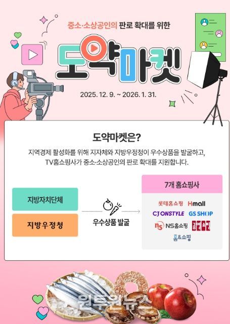 지역 중소․소상공인 판로 확대를 위한 도약마켓 안내 전단