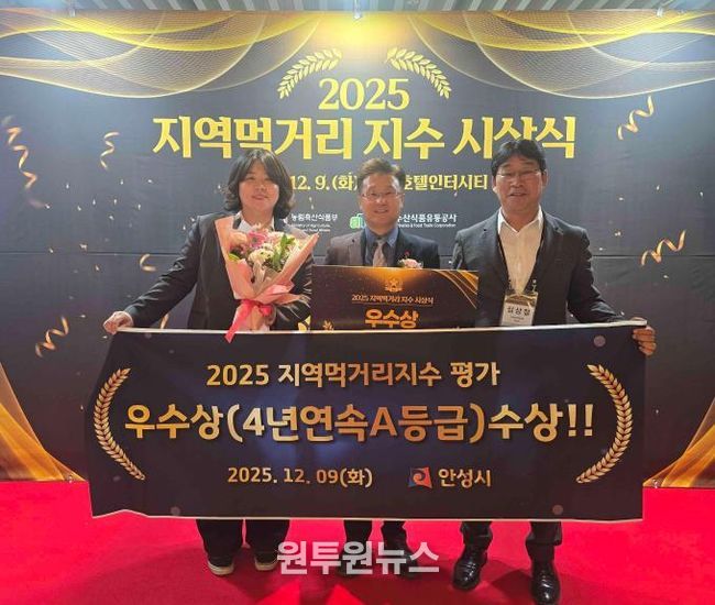 안성시, 지역먹거리지수 4년연속 우수 지자체 선정