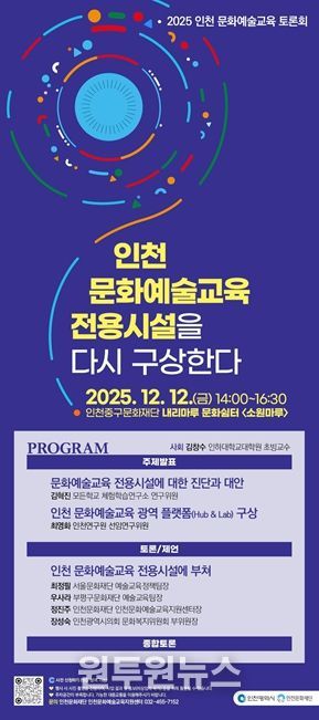 인천문화재단, '2025 인천 문화예술교육 토론회'