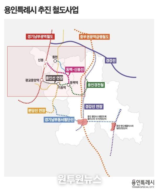 용인특례시 추진 철도사업