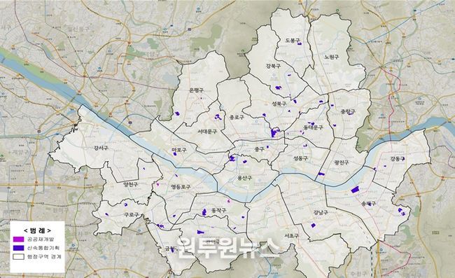 토지거래허가구역 재지정, 재지정 및 조정 위치