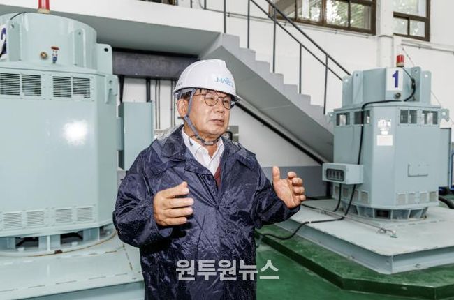 망원1빗물펌프장 점검에 나선 박강수 마포구청장