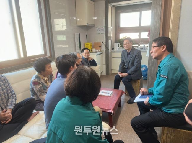 상능마을이재민위문품전달