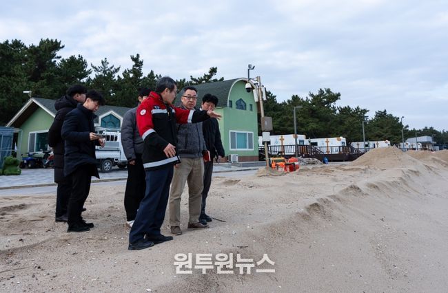 강릉시, 고파랑·너울성 파도에 따른 해변 침식에 신속 대응